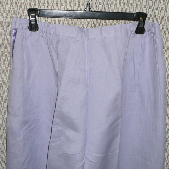 Capri Crop Pants Fully Lined Purple Size L NWT - Picture 6 of 12